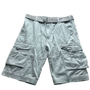 Levi’s Men’s Size 40 Gray Belted Gorpcore Baggy Utility Cargo Shorts 13”‎ Inseam